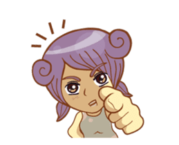 Mini mina girl isan/eng sticker #14616927