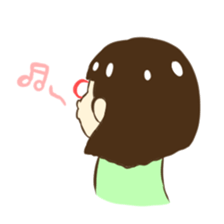 Girl of red glasses sticker #14619377