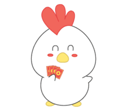Chibi chicken chinese new year sticker #14623893