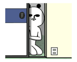 Moving panda. sticker #14624394