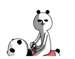 Moving panda. sticker #14624396
