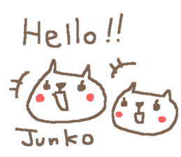 Junko cute cat stickers! sticker #14625138