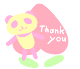 Peach panda sticker #14625614