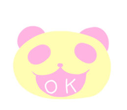 Peach panda sticker #14625615