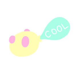 Peach panda sticker #14625616