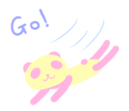 Peach panda sticker #14625617