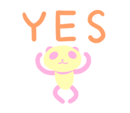 Peach panda sticker #14625619