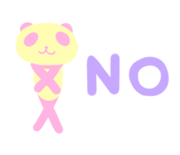 Peach panda sticker #14625620