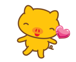 gold pig06 moving(^o^) sticker #14627206
