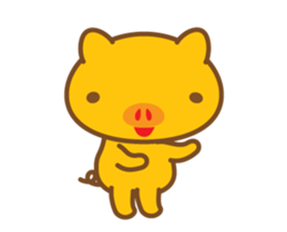 gold pig06 moving(^o^) sticker #14627207