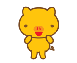 gold pig06 moving(^o^) sticker #14627208