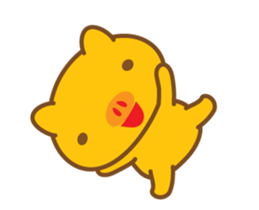 gold pig06 moving(^o^) sticker #14627209