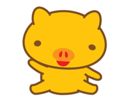 gold pig06 moving(^o^) sticker #14627211