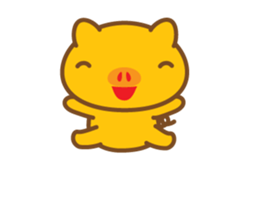 gold pig06 moving(^o^) sticker #14627212