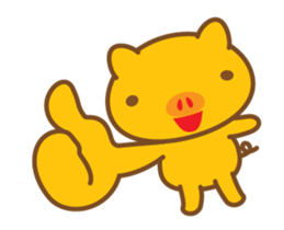 gold pig06 moving(^o^) sticker #14627214