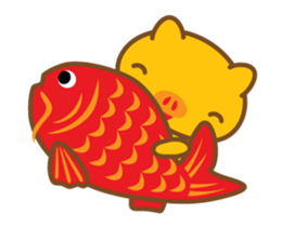 gold pig06 moving(^o^) sticker #14627215