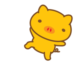 gold pig06 moving(^o^) sticker #14627217