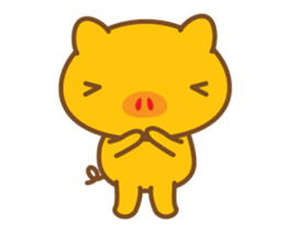 gold pig06 moving(^o^) sticker #14627219