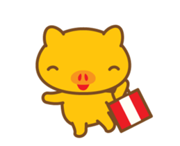 gold pig06 moving(^o^) sticker #14627221