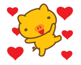 gold pig06 moving(^o^) sticker #14627222