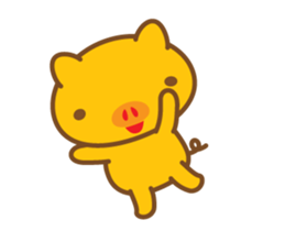 gold pig06 moving(^o^) sticker #14627224