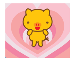 gold pig06 moving(^o^) sticker #14627228