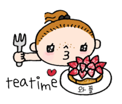 Anni & Yon say hello in English sticker #14627881