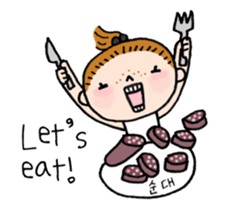 Anni & Yon say hello in English sticker #14627886