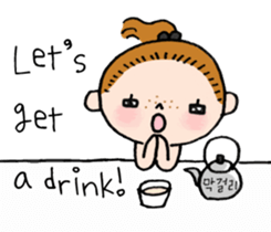 Anni & Yon say hello in English sticker #14627888