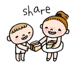 Anni & Yon say hello in English sticker #14627897