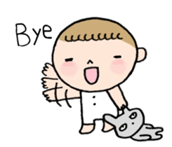 Anni & Yon say hello in English sticker #14627915