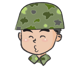 little soldier cute cute sticker #14628291