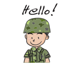 little soldier cute cute sticker #14628292