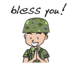 little soldier cute cute sticker #14628295