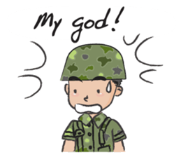 little soldier cute cute sticker #14628298