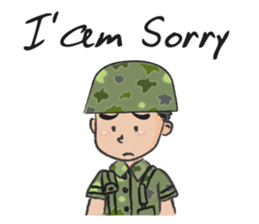 little soldier cute cute sticker #14628299