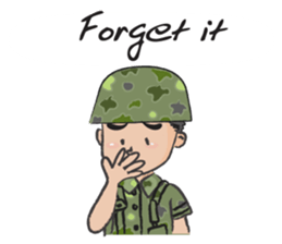 little soldier cute cute sticker #14628306