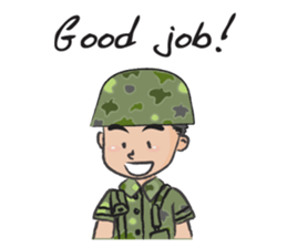 little soldier cute cute sticker #14628311
