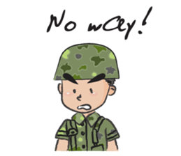 little soldier cute cute sticker #14628312