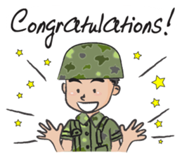 little soldier cute cute sticker #14628316