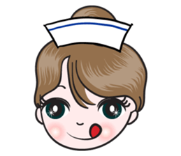 big eyes nurse sticker #14628331