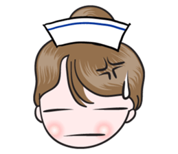 big eyes nurse sticker #14628334