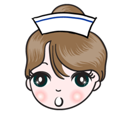 big eyes nurse sticker #14628338