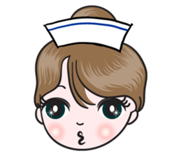 big eyes nurse sticker #14628340