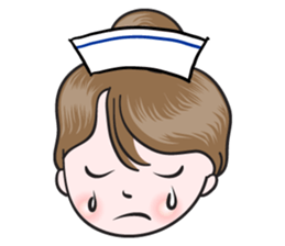 big eyes nurse sticker #14628343