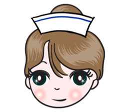 big eyes nurse sticker #14628346
