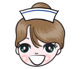 big eyes nurse sticker #14628348