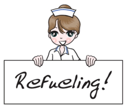 big eyes nurse sticker #14628353