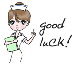 big eyes nurse sticker #14628357