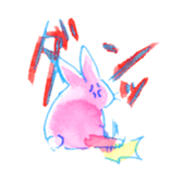 Rabbit in rebellious period sticker #14629679